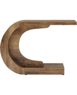   43.3"   Engineered Wood   C-Shaped, Mid-Century Modern, Compact, Heavy-Duty   Console Table