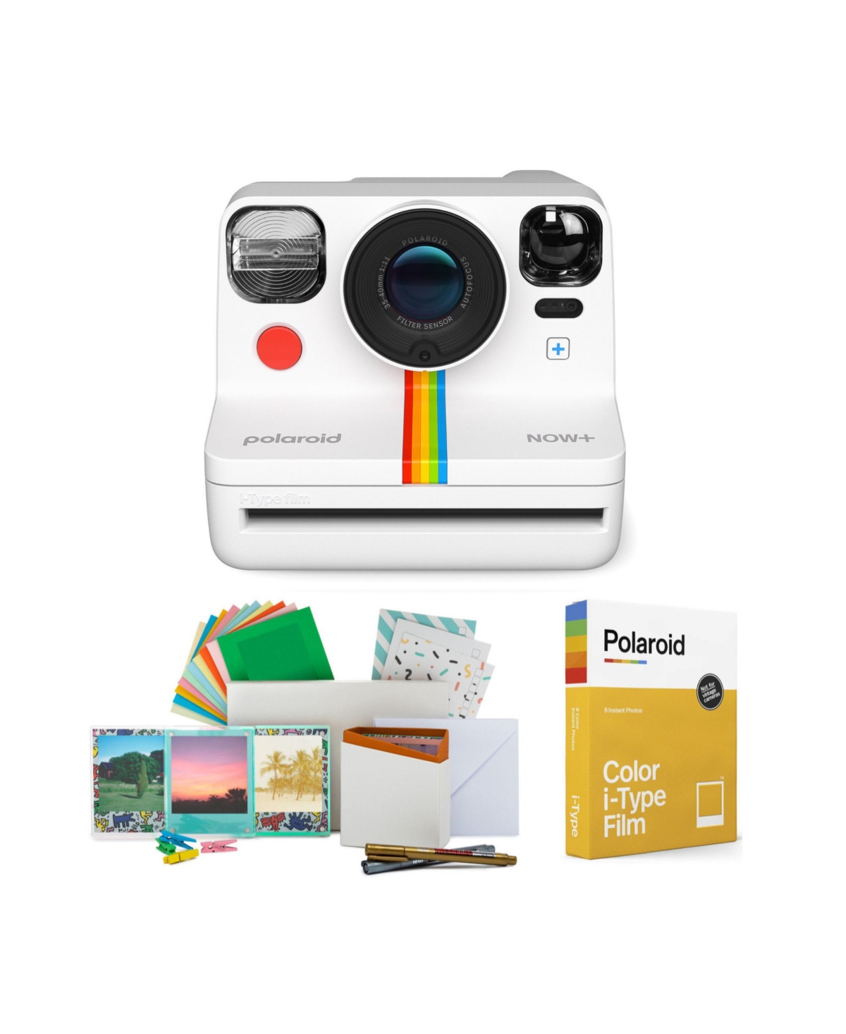 Polaroid Now+ Instant Camera Generation 2 w/Film Kit & Color InstantFilm - White