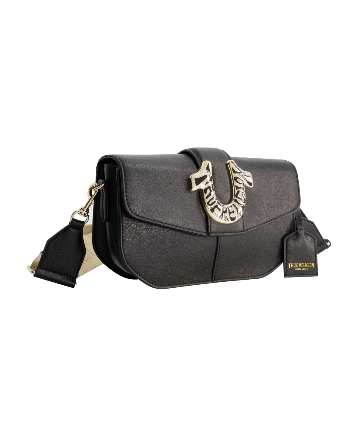 Shoulder Bag with Signature Logo Accent - Black