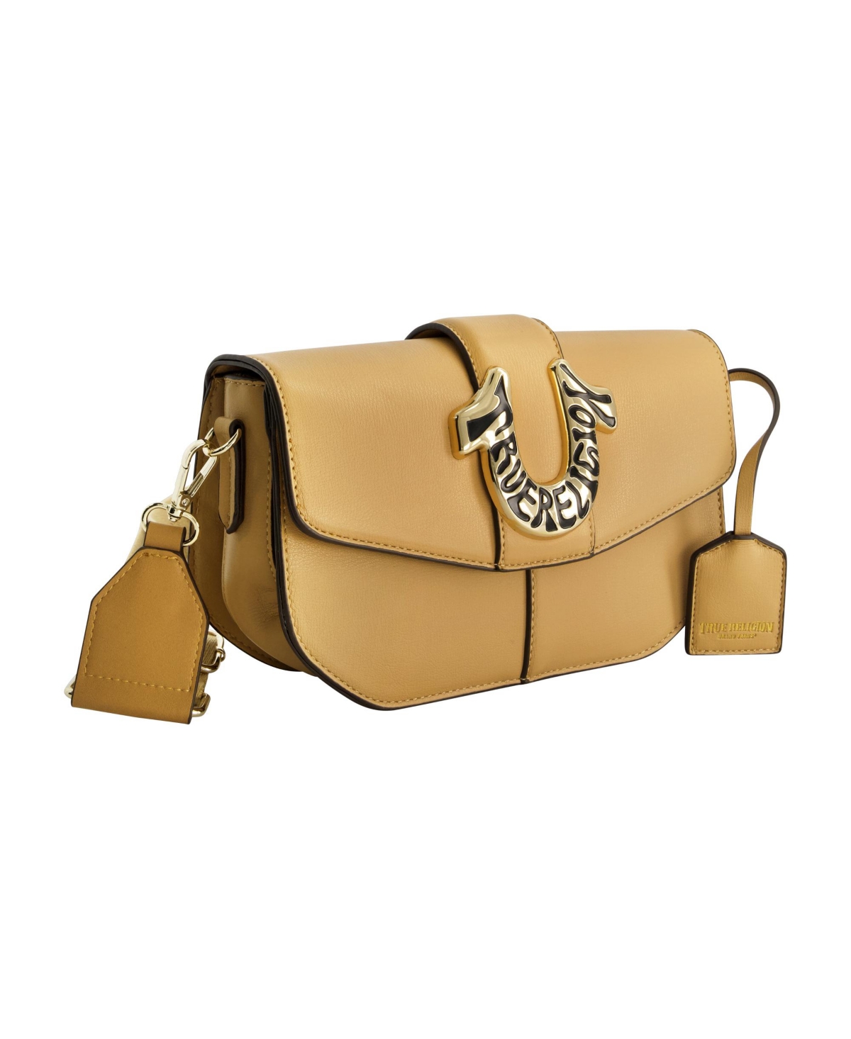 Shoulder Bag with Signature Logo Accent - Light Brown