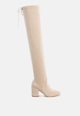 Womens Liama Minimal Drawstring Detail Knee-High