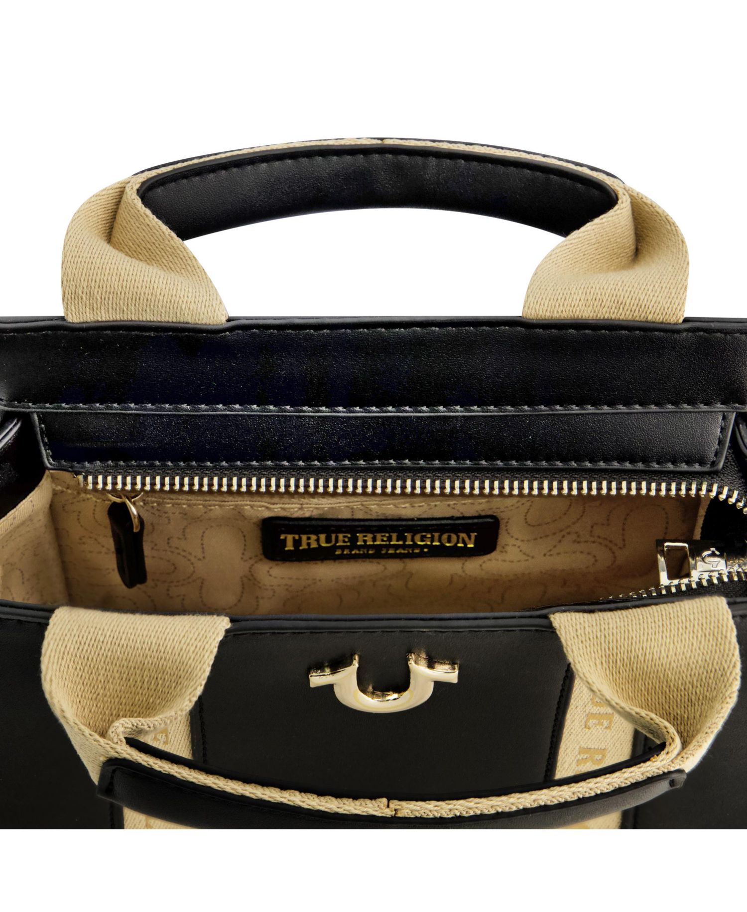 Licensed Faux Leather Mini Tote Bag with Branded Straps