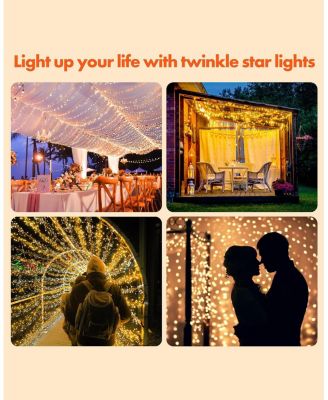 120 LED Outdoor Solar String Lights 8 Modes Decorative Fairy Lights 2-Pack - 39.4 FT