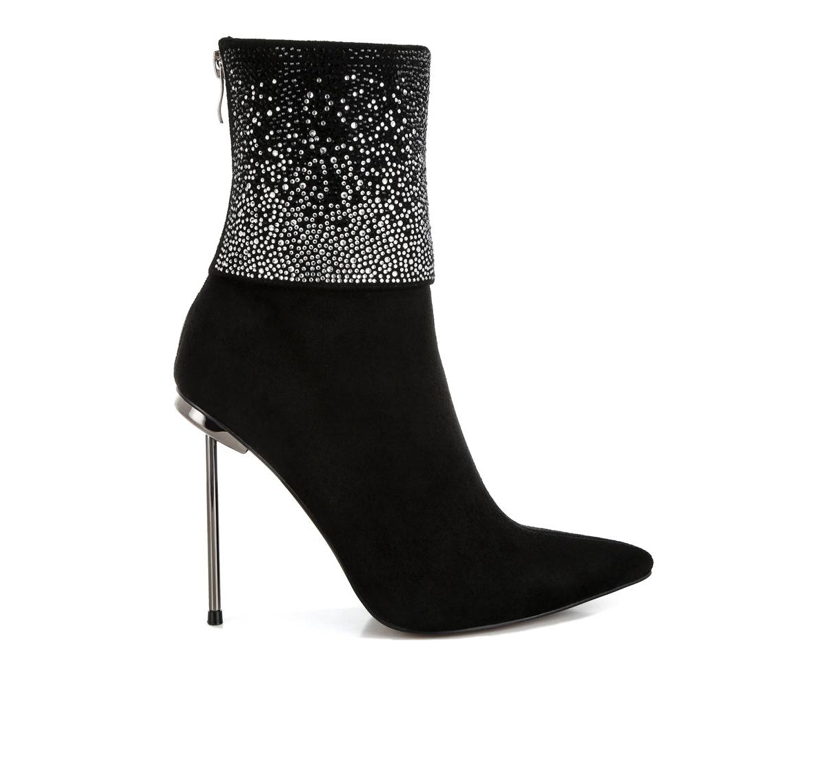 London Rag Podstar Rhinestones Embellished Foldover Boots