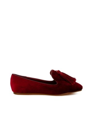 Womens Tromso Iconic Tassel Detail Velvet Loafers