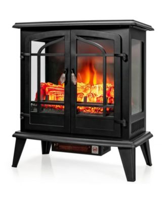 25 Inch Freestanding Electric Fireplace Heater with Realistic Flame effect