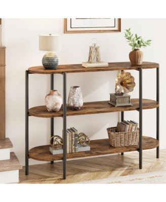 47.2" Inch Console Table, 3 Tier Industrial Metal Sofa Table