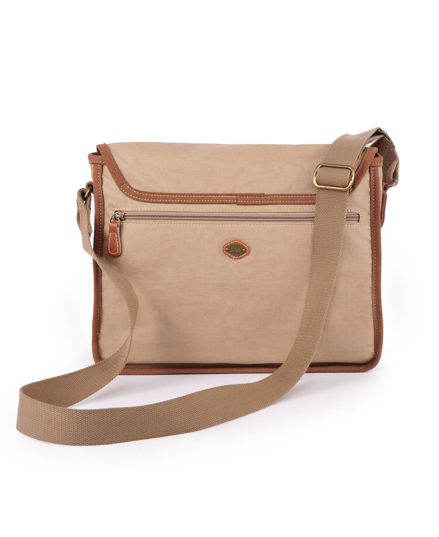 Женская сумка TSD BRAND Dolphin Canvas Messenger, цвет: Бежевый — фото 5