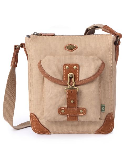 Женская сумка TSD BRAND Dolphin Canvas Crossbody, цвет: Бежевый