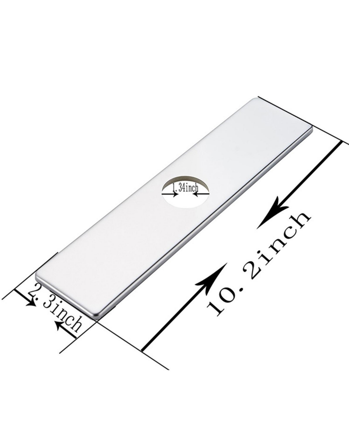 Greenspring Sink Hole Cover10 Inch 1 or 3 Hole Long Rectangle Cover Deck Plate Faucet Escutcheon for Bathroom or Kitchen Vanity Sink Faucet St