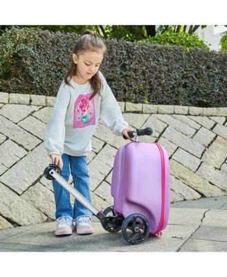 GoVoyage 3-Wheel Kids Luggage Scooter with Light-Up Wheels | Blue
