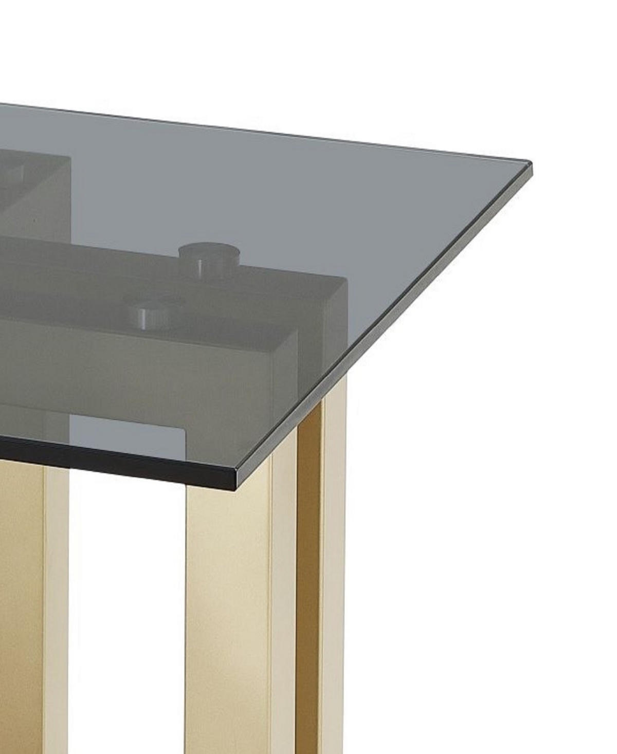 Macy's Emila 24" Square Glass Mix And Match End Table In Smoked Glass,champagne