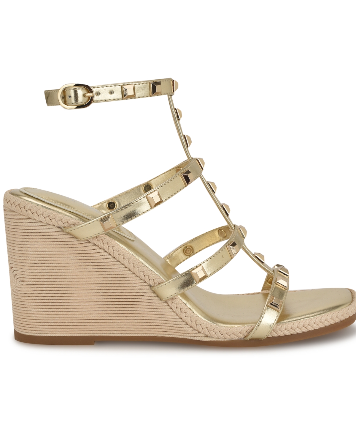 Nine West Sardis Strappy Wedge Sandal In Gold