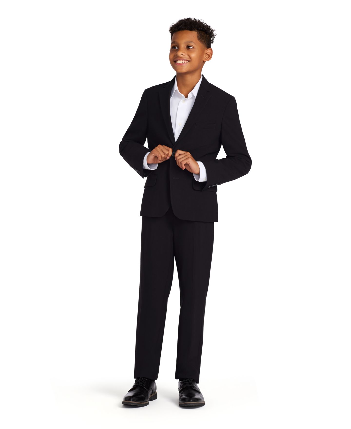 Пиджак Calvin Klein Slim-Fit Stretch Suit Jacket для мальчиков, цвет: Чёрный — фото 3
