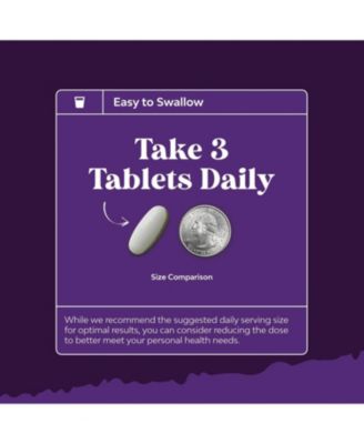 Magnesium + Ashwagandha Tablets, Calming Magnesium Supplement for Mood Sleep and Relaxation, Nature's Craft, 90ct