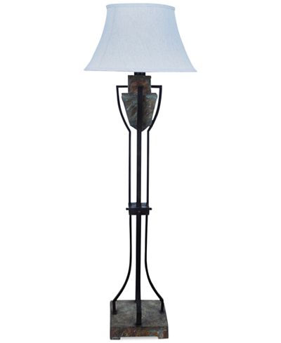 Crestview Monarch Slate & Metal Floor Lamp