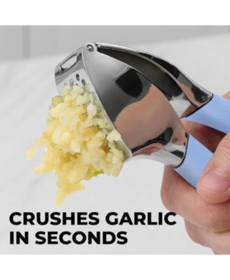 Garlic Press Comfort Grip with Peeler and Brush