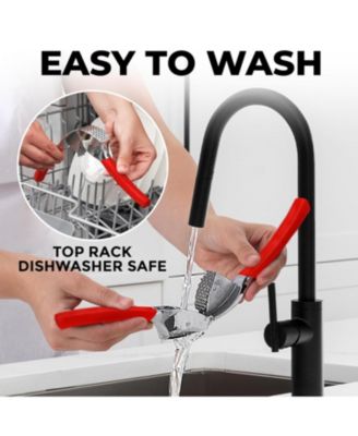 Garlic Press Comfort Grip with Peeler and Brush