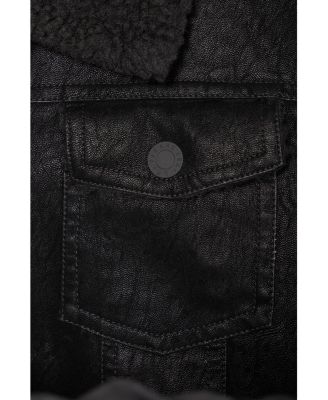 Boys Faux Suede Ranger Jacket With Faux Shearling Lining