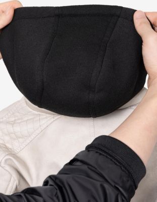 Boys Lined Moto PU Leather Jacket With Removable Hood