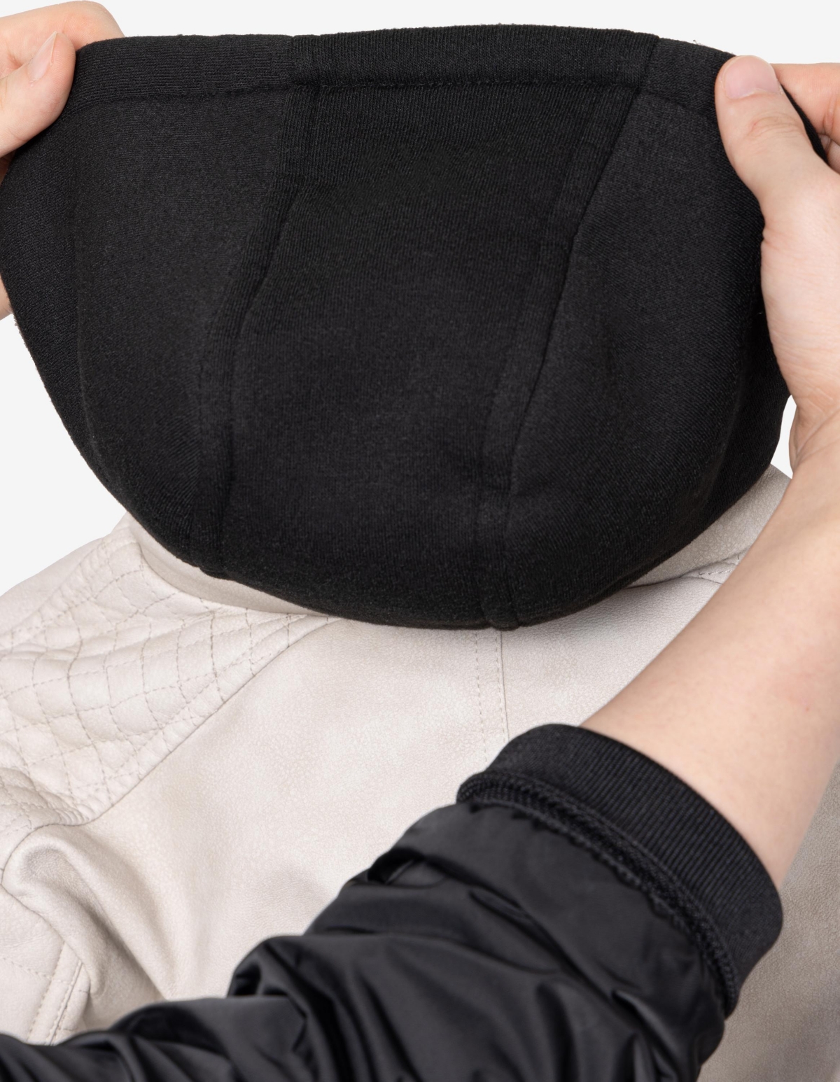 Boy's Lined Moto Pu Leather Jacket With Removable Hood