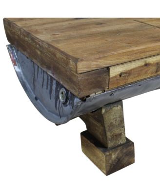 Coffee Table Mixed Recycled Wood 35.4"x19.7"x13.8"