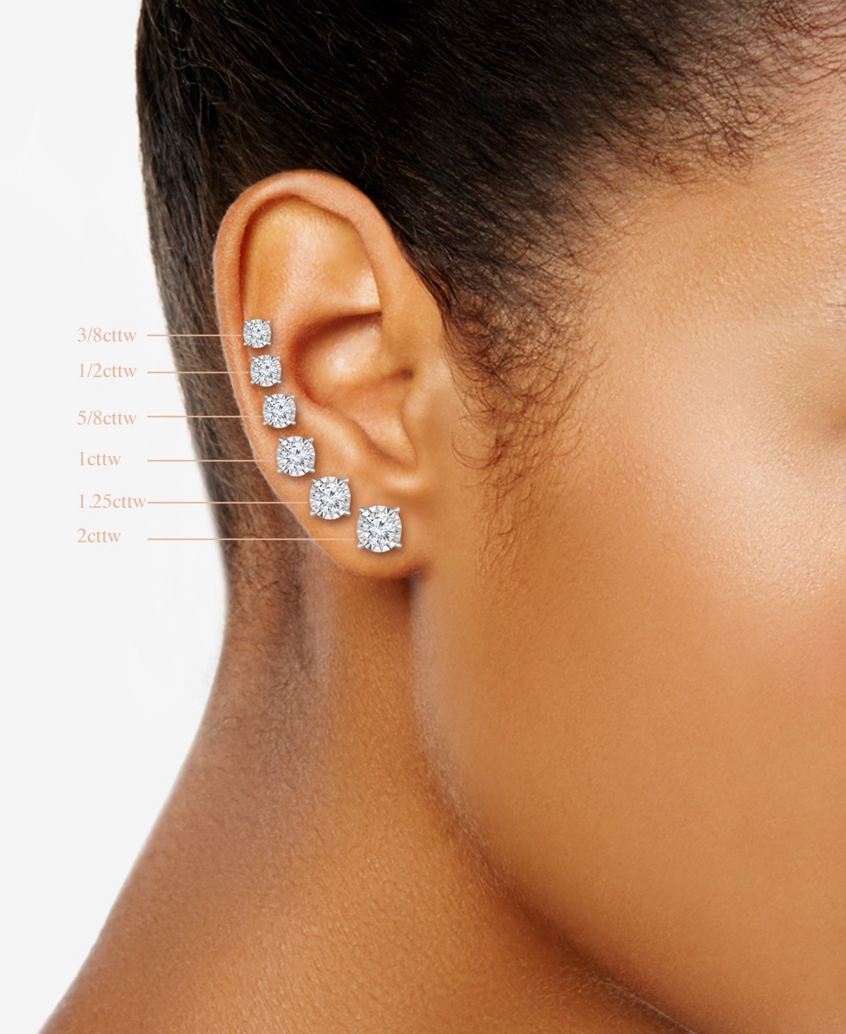 Женские платья Forever Grown Diamonds Lab Grown Diamond Stud Earrings (1 ct. t.w.) in Sterling Silver — фото 6