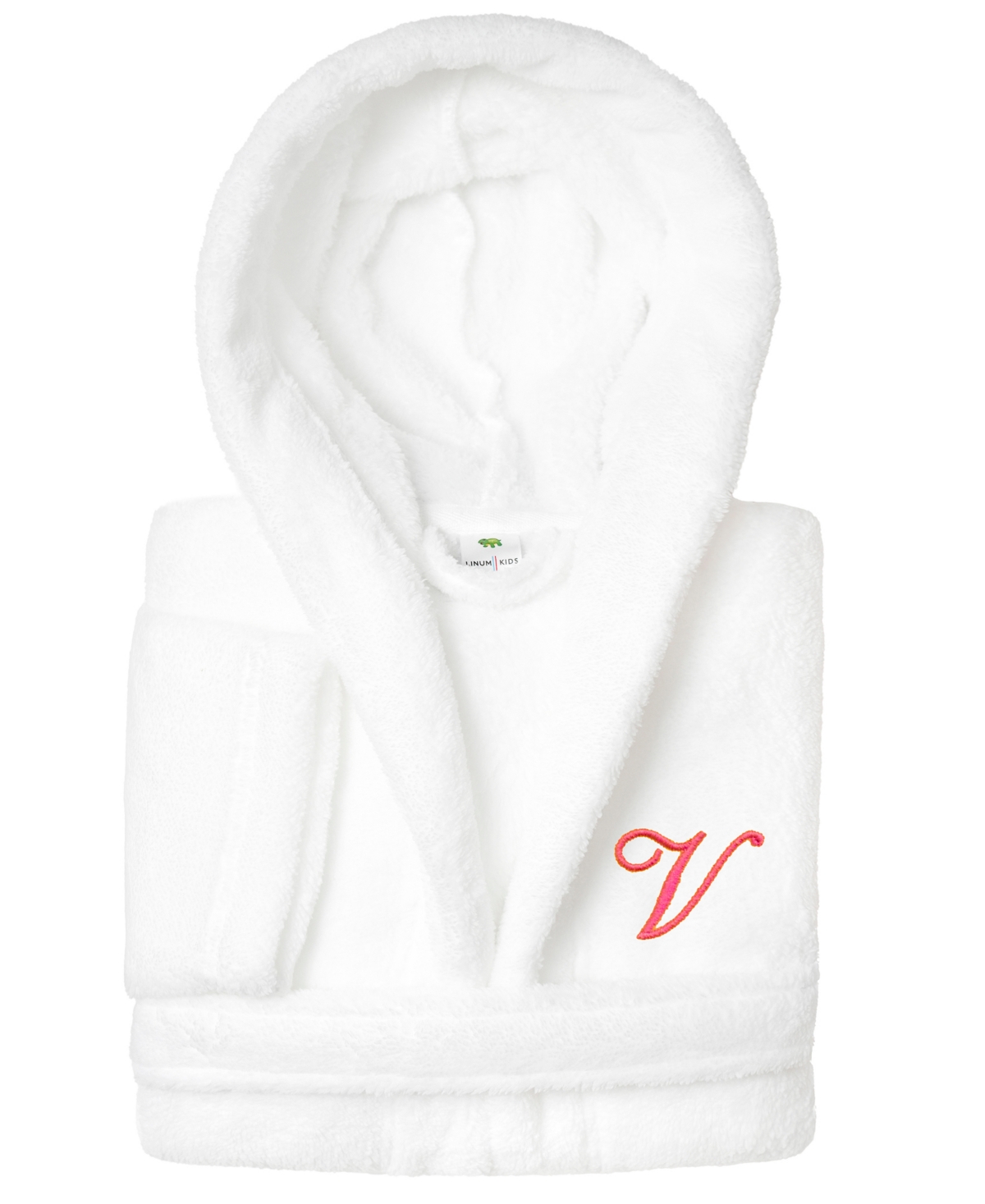 LINUM HOME PERSONALIZED KIDS SUPER PLUSH HOODED BATHROBE 
