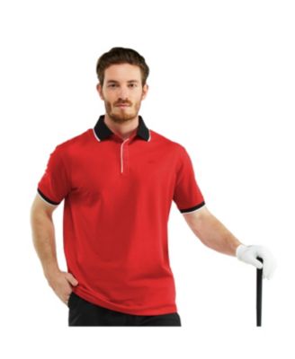 Men's Classic-Fit Cotton-Blend Pique Polo Shirt with Contrast Collar for Big & Tall