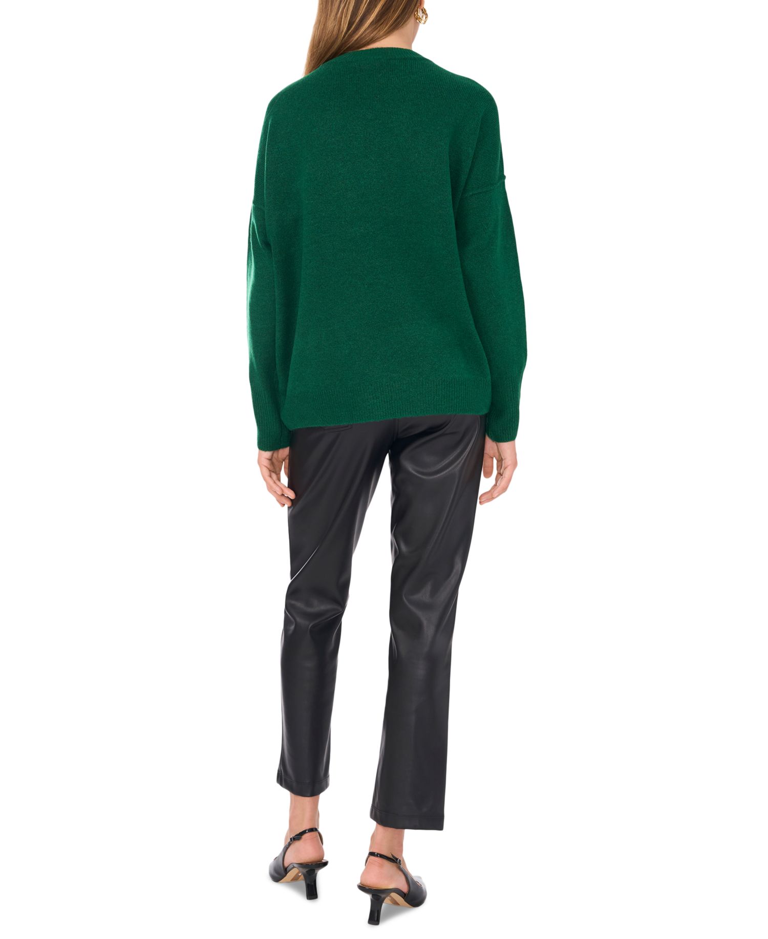 Women's Cozy Crewneck Long-Sleeve Extend-Shoulder Sweater