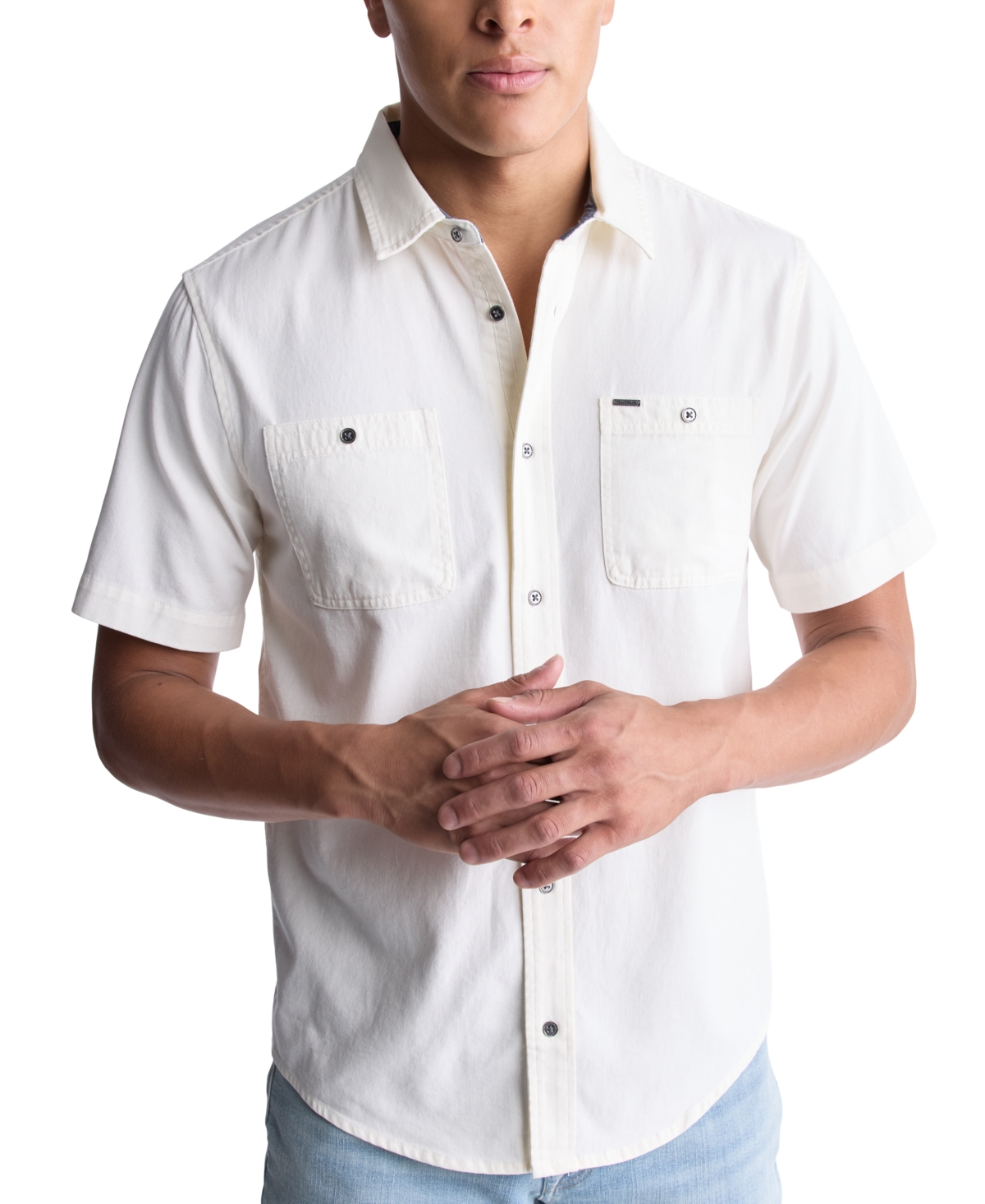 BUFFALO DAVID BITTON MEN'S SAGRINO RELAXED-FIT BUTTON-DOWN UTILITY SHIRT