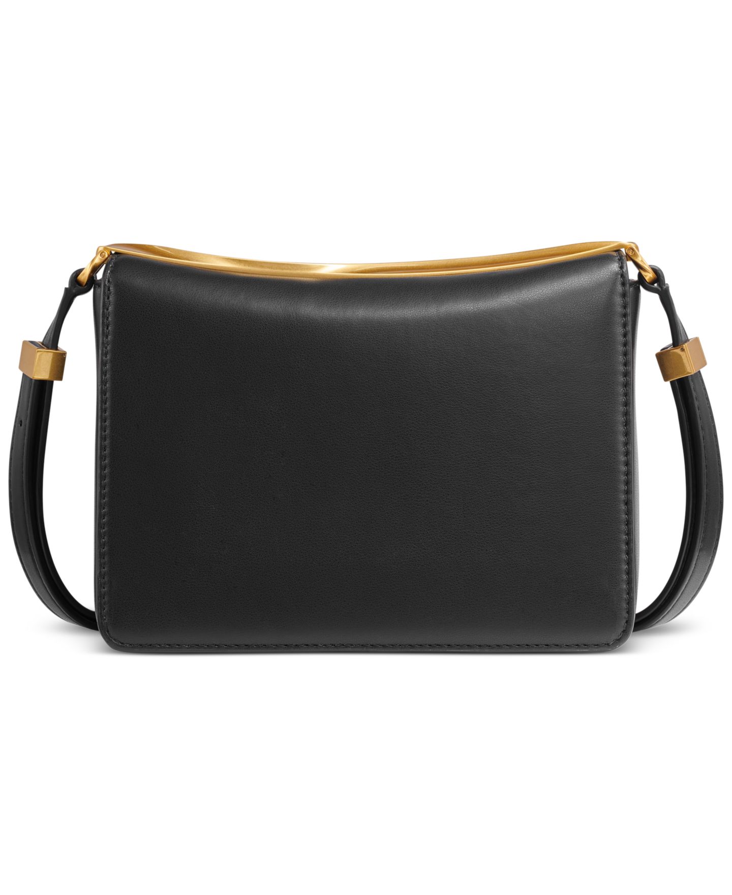 Женская сумка Donna Karan New York Jericho Flap Shoulder with Sculpted Hardware, цвет: Чёрный — фото 3