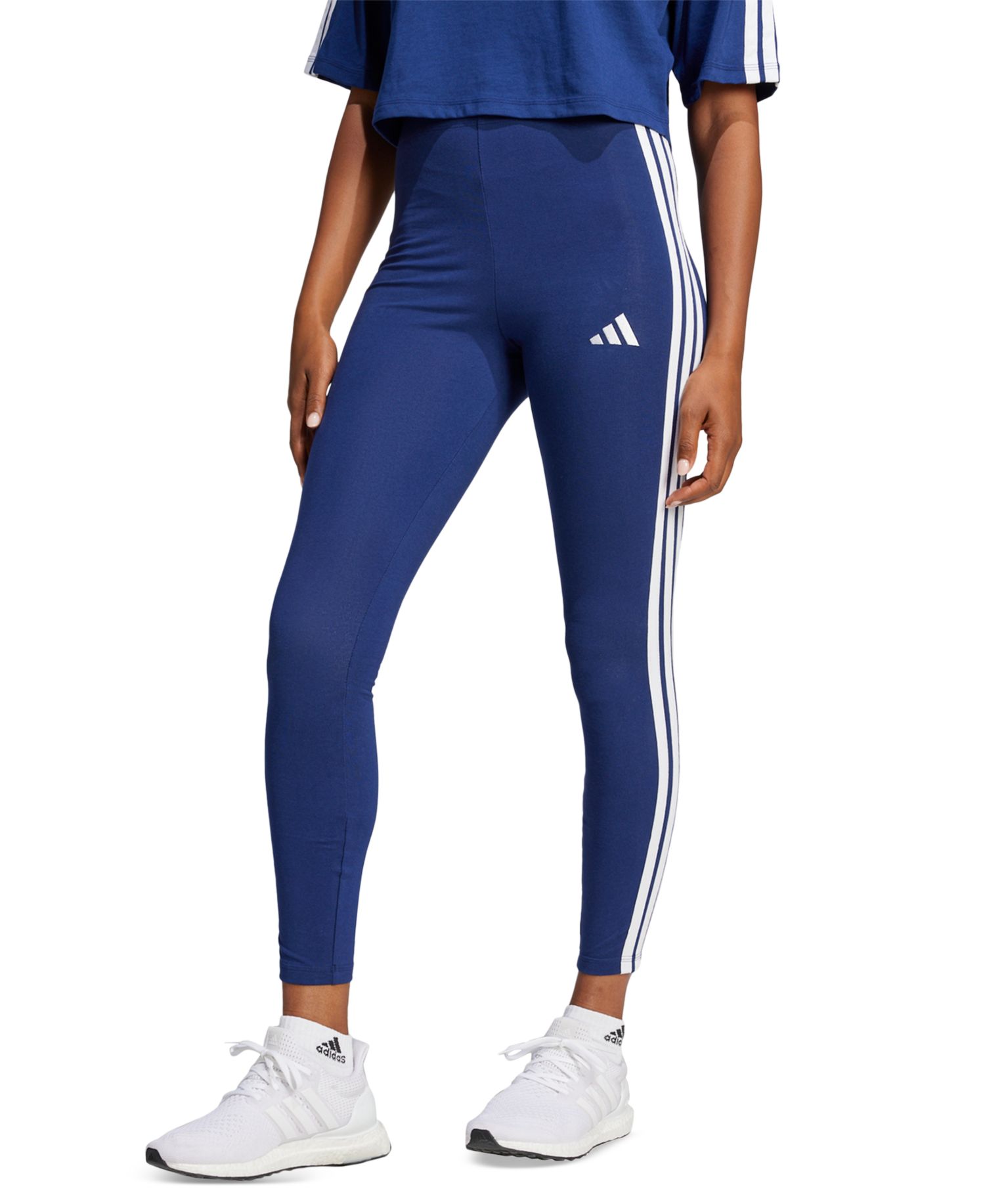 Plus Size Essentials 3-Stripes Cotton Leggings