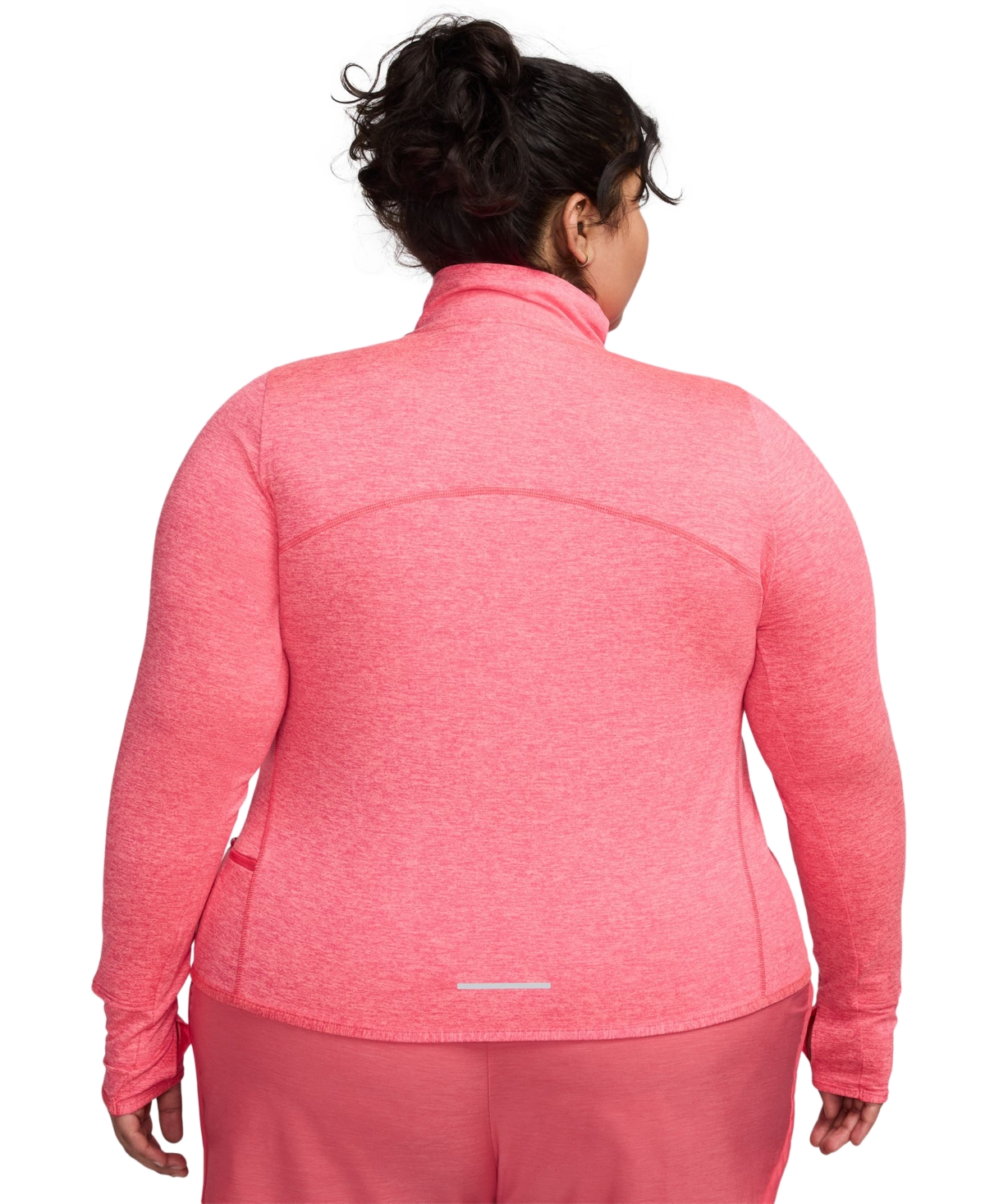 Nike Plus Size Active Dri-fit Swift-element Uv 1/4-zip Running Top In Pink
