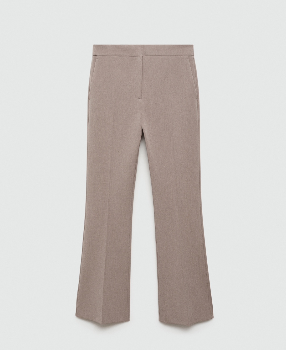 Shop Mango Women's Flared Flowing Pants In Medium Brown