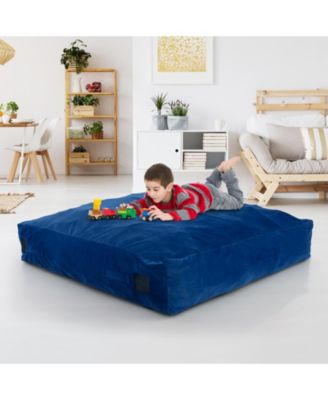 57 x 57 Inch Crash Pad Sensory Mat with Foam Blocks and Washable Velvet Cover