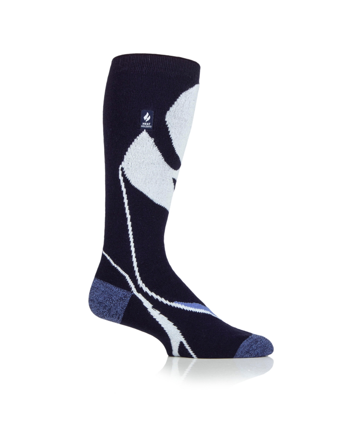 Heat Holders Men's Snow Sports Mogul Long Sock In Navy,light Blue