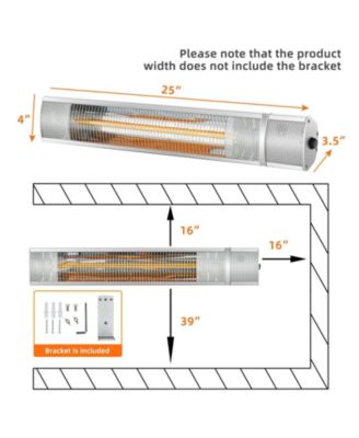 1500W Outdoor Electric Patio Heater with Remote Control