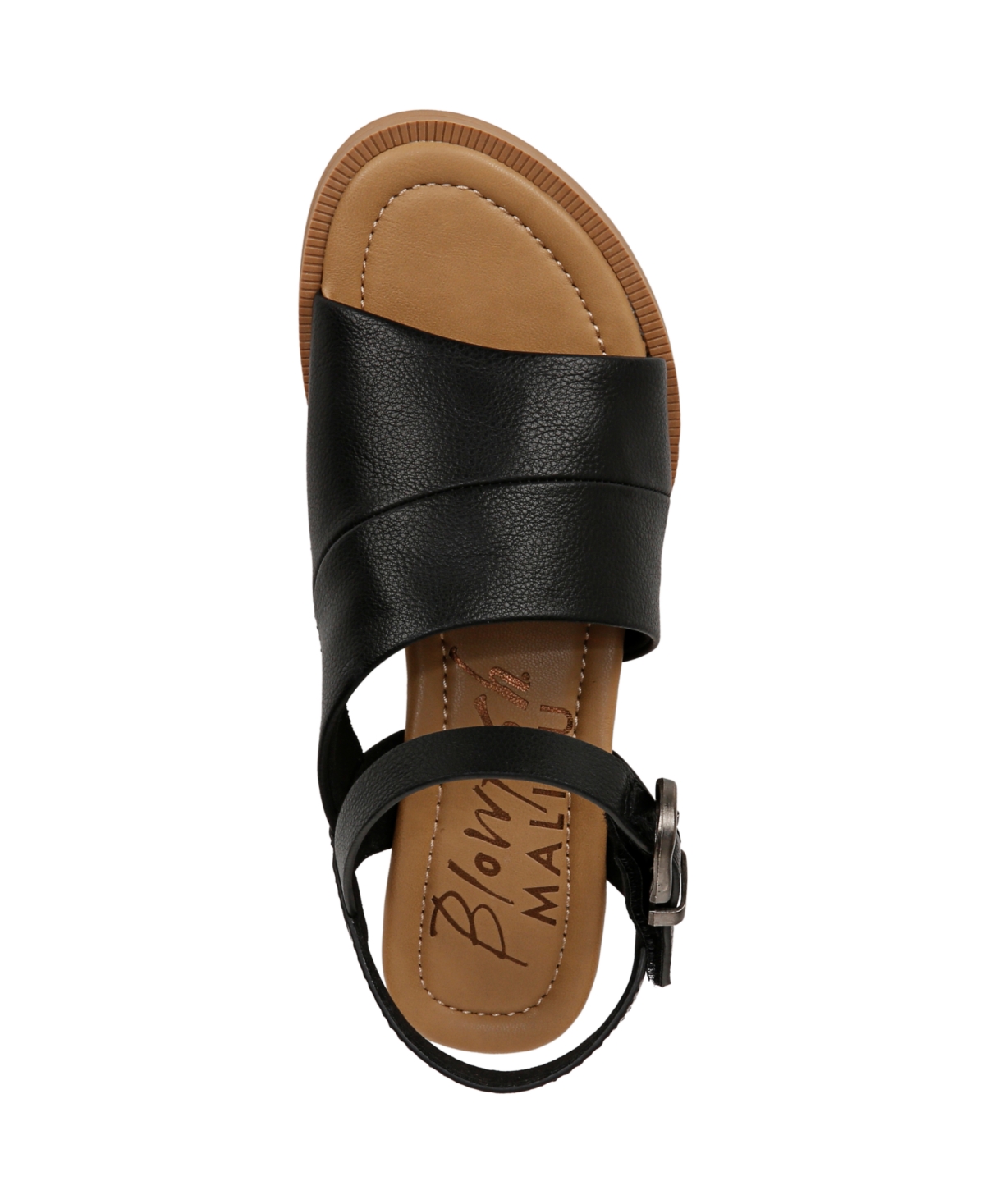 Shop Blowfish Malibu Women's Ardice Strappy Low Wedge Sandals In Black Faux Leather