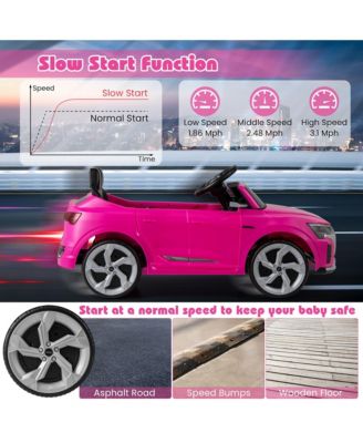 12V Kids Ride On Car w/Remote Control 4 Wheels Suspension 3 Speeds LED Headlight