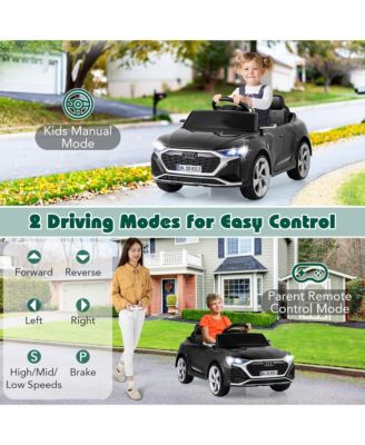 12V Kids Ride On Car w/Remote Control 4 Wheels Suspension 3 Speeds LED Headlight