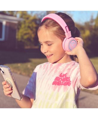 KidJamz KJ55BT Safe Listening Bluetooth Wireless Headphones for Kids w/ LED Lights