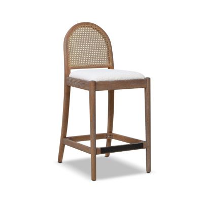 Set of 2 Rattan Counter Height Stools