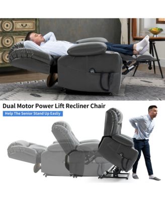 1 Pc 8-Point Massage, Lumbar Heat Power Lift Recliner Chair