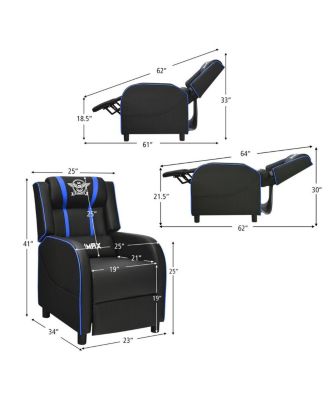 Massage Racing Gaming Single Recliner Chair