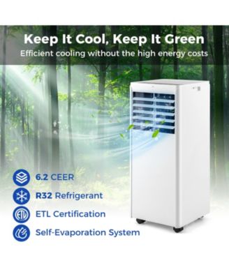 4-in-1 8000 BTU Portable Air Conditioner with Fan and Dehumidifier