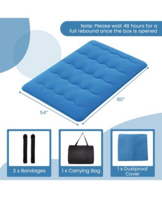 Full Size Foldable Futon Mattress with Washable Cover and Carry Bag
