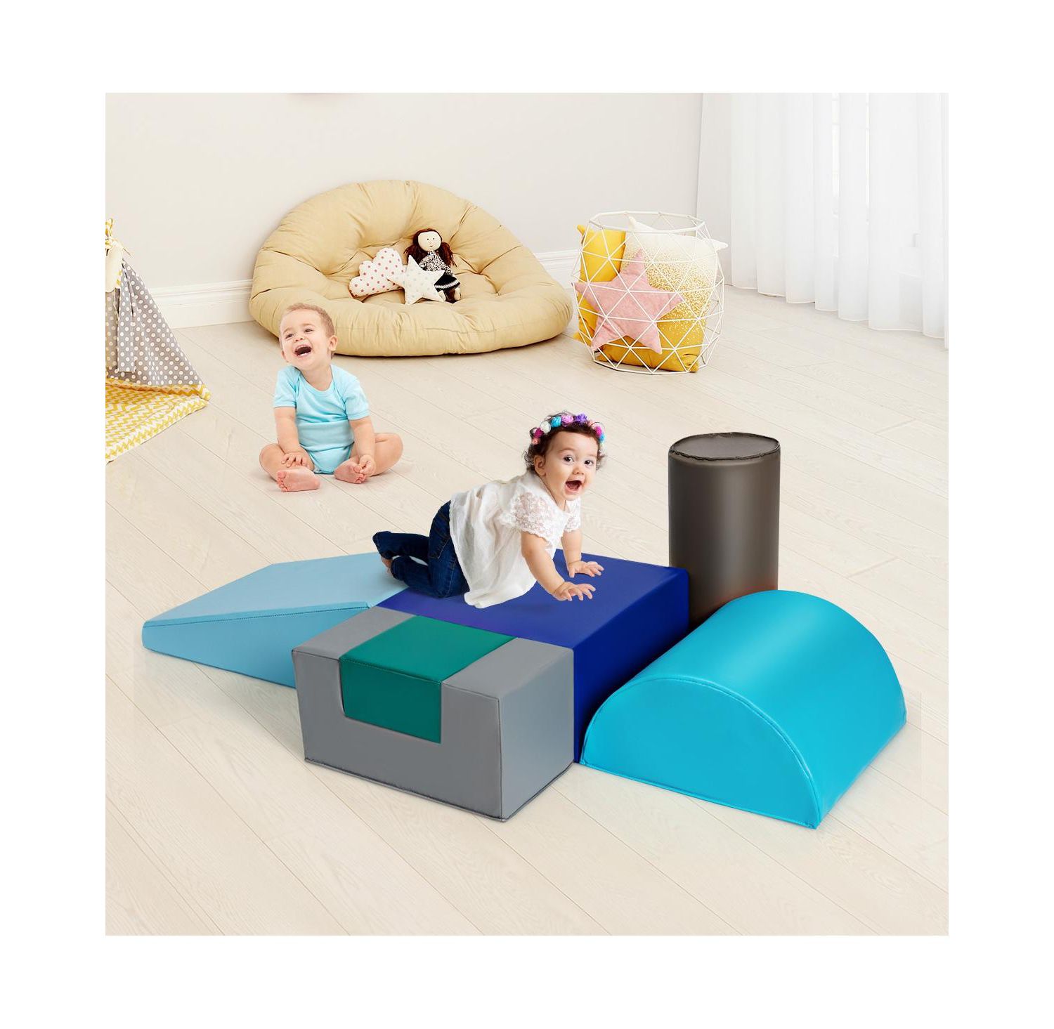 Baby Foam Climb Crawl Indoor 6-Piece Play Set