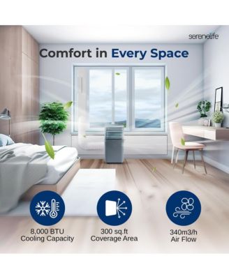 8000 BTU Portable Dehumidifier and Fan Modes Air Conditioner