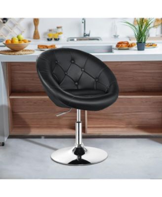 1 Piece Adjustable Modern Swivel Round Tufted